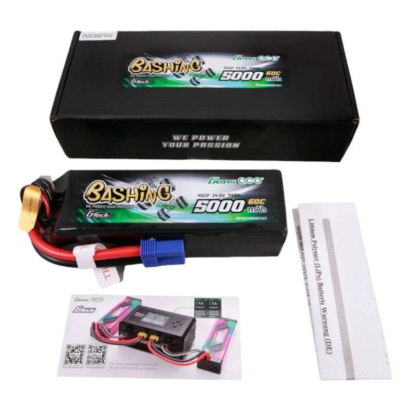 Batterij Gens ace G-Tech 5000mAh 14,8V 4S1P 60C Lipo Pack