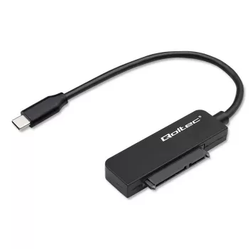 QOLTEC SATA-adapter 52269 voor 2,5-inch drive naar USB-C, ondersteunt tot 2 TB