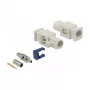 Coaxiale connector DELOCK 89756 — FAKRA B stekker, vergulde contacten, 9,4×25,6×7,4 mm