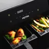 Heteluchtfriteuse Petra PT4750BLKVDEEU7, tweekamer, 3,7 L inhoud, zwart