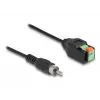 DeLOCK kabel RCA-stekker naar klemmenstrookadapter met drukknop 15 cm