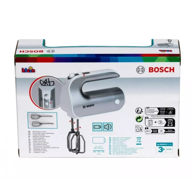 Speelgoed-keukenmixer KLEIN Mixer Bosch 9240 zilver – speelgoed, handzaam formaat voor kinderen