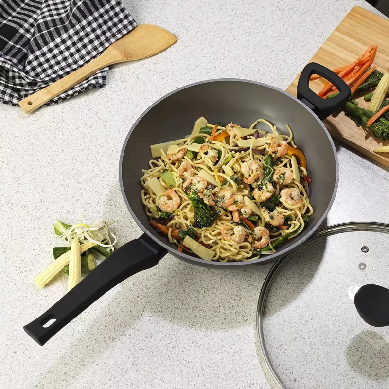Wok Russell Hobbs RH01709EU 28 cm parelmoer, kookpan met antiaanbaklaag