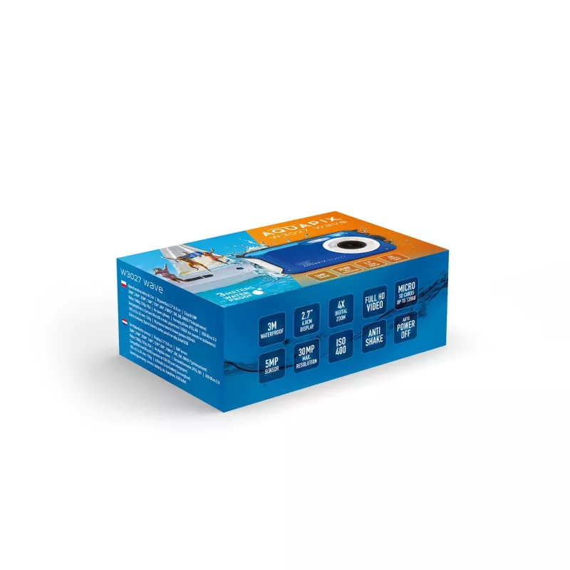 Compactcamera Easypix W3027 Wave 5 MP 1280 x 720 pixels blauw