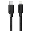 Alogic USB-kabel 2.0 USB-C stekker – Lightning stekker 1m zwart
