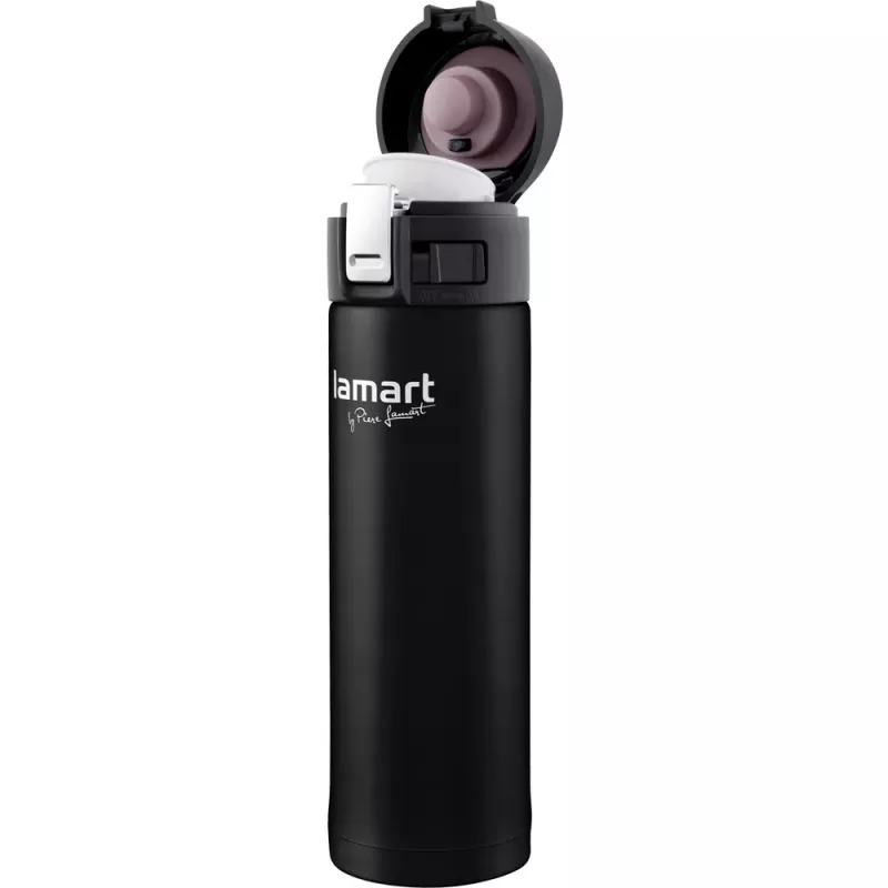 Thermobeker LAMART LT4045 400 ml roestvrijstalen vacuümgeïsoleerde reisbeker, Ø 6,4 cm