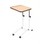 Nachtkastje Mobilex BRAK compact design met opbergruimte, rechthoekig tafelblad, 4 zwenkwielen met rem, hoogte 61–87 cm, 540×410 mm