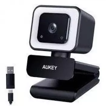 Aukey PC-LM6 Stream Series met ringlicht Full HD-webcam met 1/3-CMOS-sensor zwart