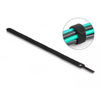 Klittenbandkabelbinder DeLOCK 19075 300x12mm zwart 10 stuks