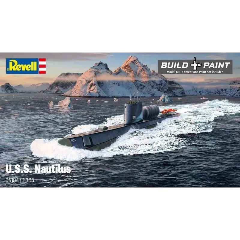 Plastic modelschip REVELL U.S.S. Nautilus schaal 1:305, bouwpakket 05184