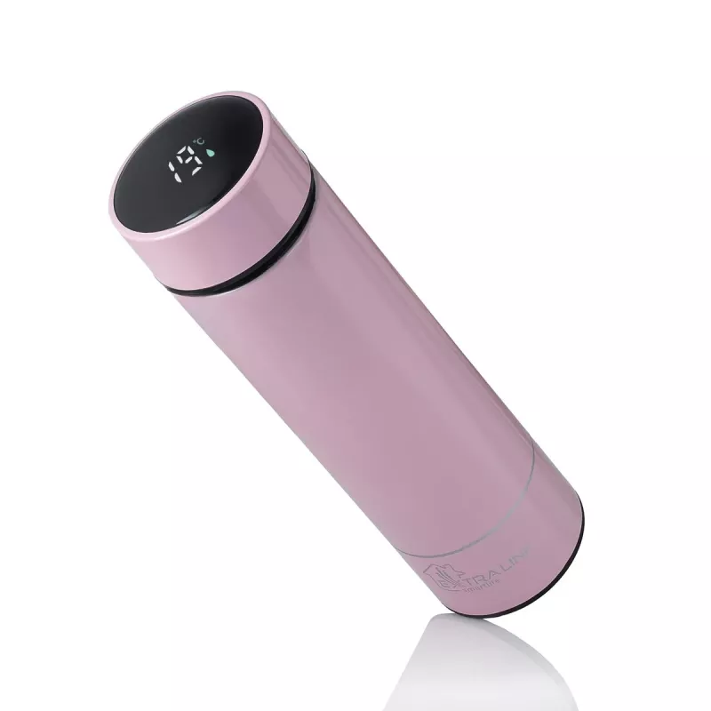 Extralink Smart Travel Mug roze, LED-display thermosbeker