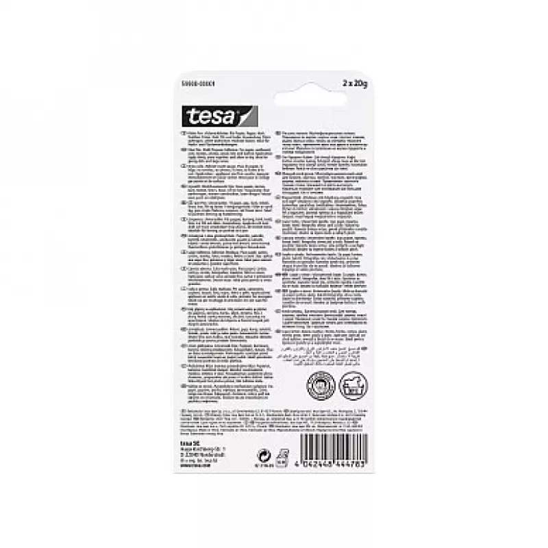 Lijmstift Tesa 59908-00001-04, 2 x 20 g navulbare lijmstiften