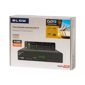 Digitale TV-tuner BLOW 4625FHD DVB-T2 H.265 terrestrische receiver, HDMI, USB, SCART, Ethernet, S/PDIF