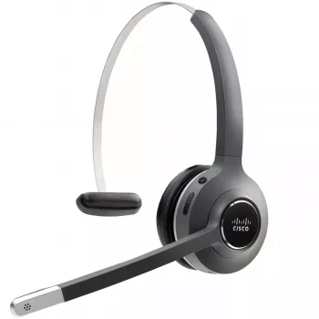 Headset Cisco 561 — draadloze eenoor on-ear DECT-headset met basisstation, 50–18.000 Hz, 100 m bereik, 74,5 g, charcoal