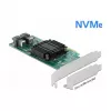 DeLOCK PCI Express x8 kaart naar 2 x interne SFF-8643 NVMe low profile formaat
