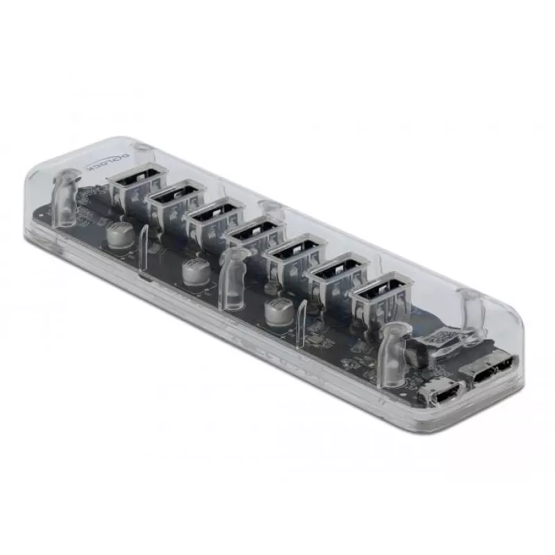 USB-hub DeLOCK 64088 transparant USB 3.2 Gen 1 Micro-B
