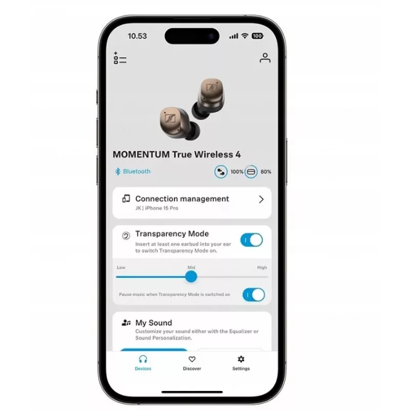 Sennheiser Momentum True Wireless 4 koptelefoon - zwart copper