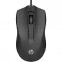 HP bedrade muis 105, dubbelhandig, optisch, USB Type-A, 1600 DPI, zwart