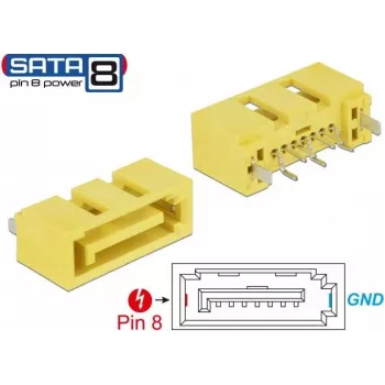 DeLOCK 89886 kabelverbinder SATA geel (89886)