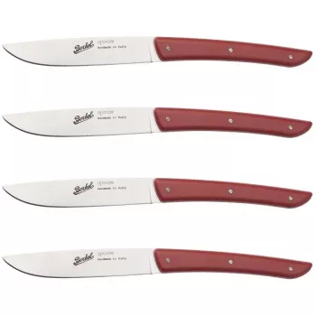 Berkel steakmessen set 4-delig kleur rood