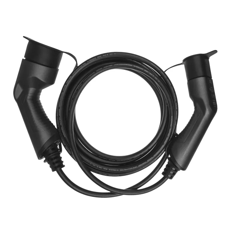Oplaadkabel voor elektrische voertuigen Green Cell EV13 zwart Type 2 5m