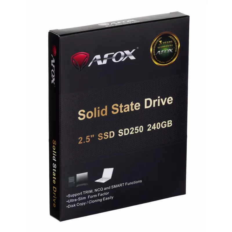 SSD 2,5 inch AFOX SD250-240GN 240 GB SATA III TLC, 555/510 MB/s, 75k/70k IOPS