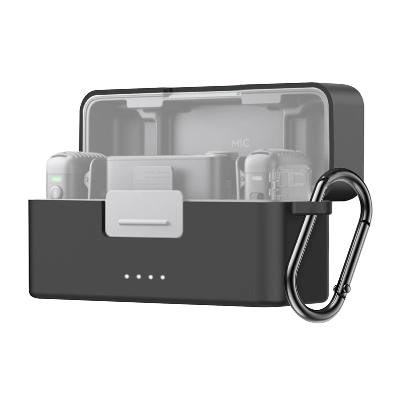 Beschermhoes Puluz voor DJI Mic 2 PU716B — zwart, harde schaal opbergset