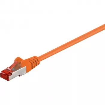 Wentronic Goobay CAT 6 patchkabel, S/FTP (PiMF), oranje, 10 m - LSZH halogeenvrij, koper (93469)