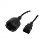 Synergy21 netkabel 230V koudapparaat C14(stekker)->randaarde CEE7(bus), 1,8m, ,