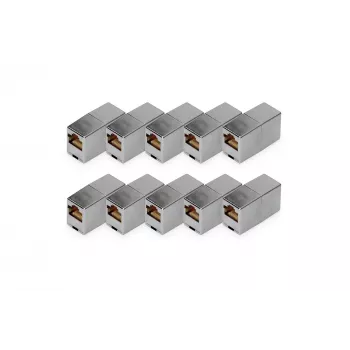 Digitus CAT 5e RJ45 modulaire koppeling 10 stuks verguld zilver