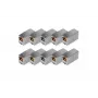 Digitus CAT 5e RJ45 modulaire koppeling 10 stuks verguld zilver