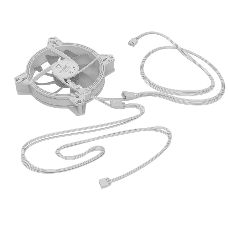 120mm behuizingsventilator MODECOM VOLCANO APEX 120 ARGB wit — 120mm ARGB koelventilator
