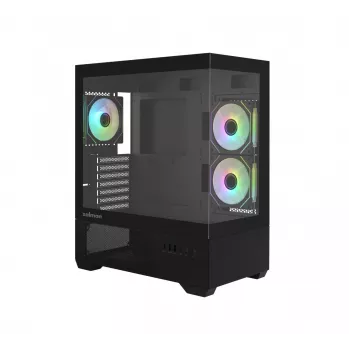 PC-behuizing CHRONIX V2 mid tower ARGB ventilator x3 zwart