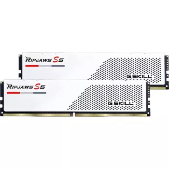 DIMM 96 GB DDR5-6000 (2x 48 GB) Dual-kit, werkgeheugen wit, F5-6000J3036F48GX2-RS5W, Ripjaws S5, INTEL XMP
