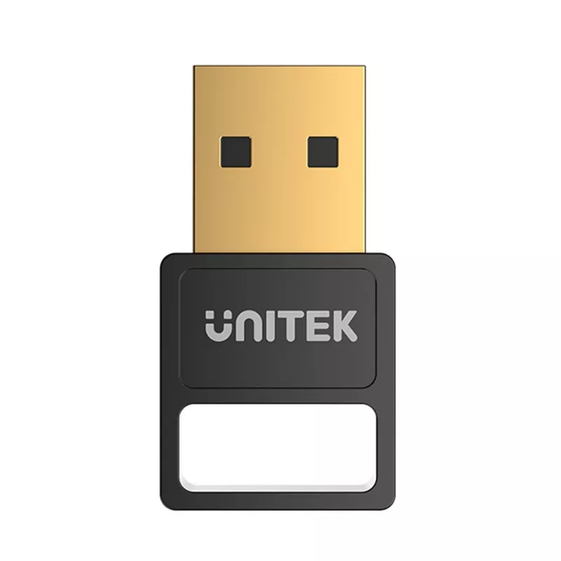 USB-bluetooth-adapter Unitek B105B — USB 2.0 Type-A, BLE v5.3, 3 Mbit/s, zwart, plug-and-play