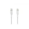 Kabel gevlochten USB-C naar USB-C 1m wit
