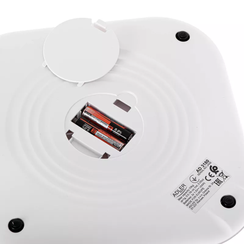 Keukenweegschaal Adler AD 3180 verdeling 1 g LCD wit