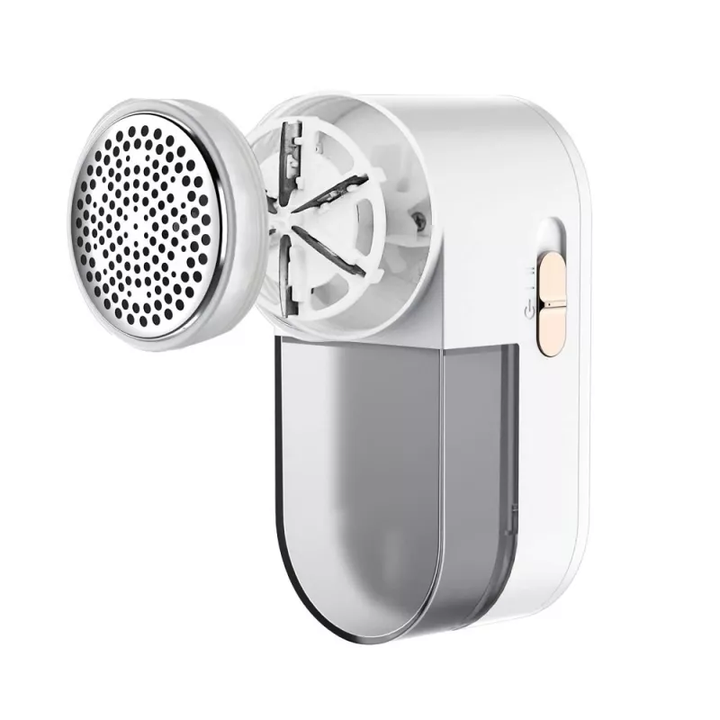 Pluizenrazer ESPERANZA ECS010 compacte elektrische pluizenverwijderaar, 6 messen, RVS, kop Ø5,3 cm, oplaadbaar 485 mAh, 60 min looptijd, wit