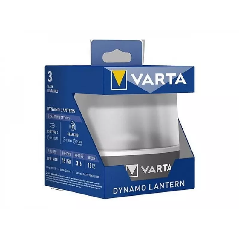 Handslinger-oplaadbare dynamolantaarn Varta 17670 101 111 - draagbare noodlamp