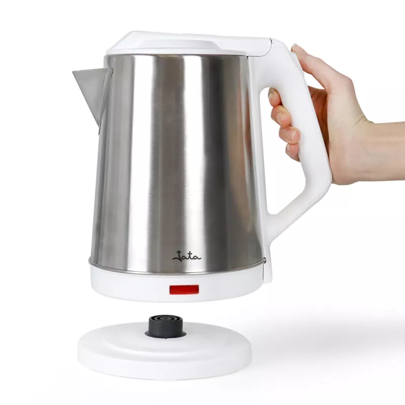 Jata JEHA1723 waterkoker, 2 l, 1500 W, roestvrij staal, wit