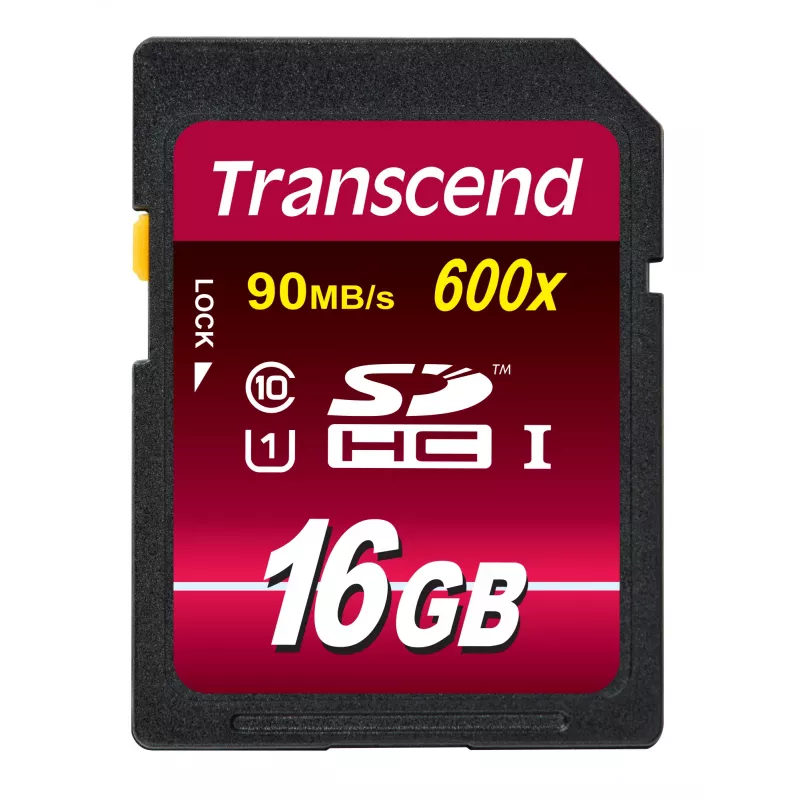 Flashgeheugen Transcend 16GB SDHC Class 10 UHS-I 600x TS16GSDHC10U1