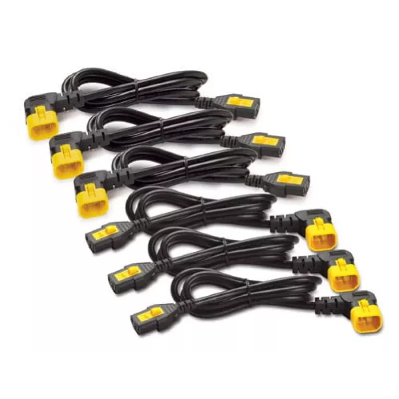 APC stroomkabelset (6 st.), vergrendelbaar, C13 naar C14 (90°-haaks), 1,2 m