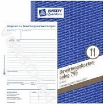 Avery 745 blauw - wit administratieboek (745)