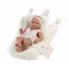 Vinyl babypop 40 cm van Llorens met realistische kenmerken en zachte lichaam