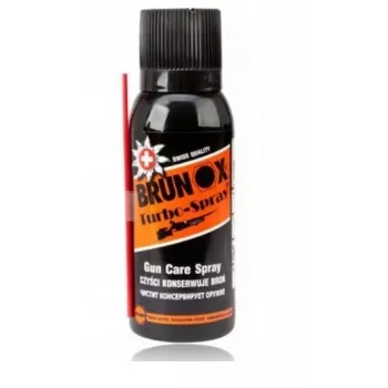 Smeerspray BRUNOX Turbo Spray Oil B100 — 100 ml reinigings- en onderhoudsolie, gemarkeerd als milieugevaarlijk
