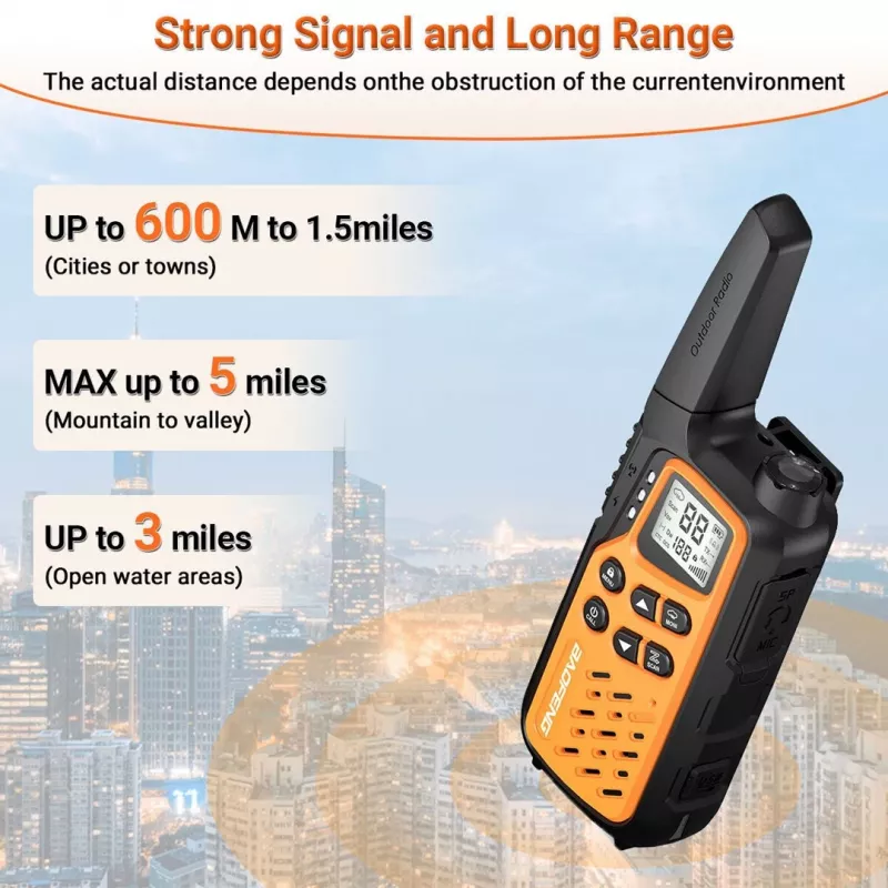 Walkietalkie Baofeng BF-T25E oranje, 2 stuks