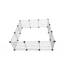Hondenbench C&C Modular 145×75×37 cm – binnen-/buitenbench voor huisdieren, modulaire plaatconstructie, zwart