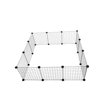 Hondenbench C&C Modular 145×75×37 cm – binnen-/buitenbench voor huisdieren, modulaire plaatconstructie, zwart
