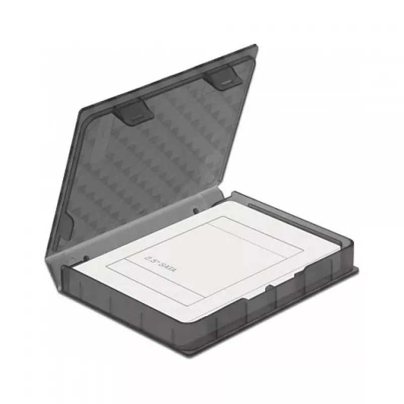 Delock Protection Box - beschermbehuizing voor harde schijf - capaciteit: 1 harde schijf (2.5) - grijs (18368)