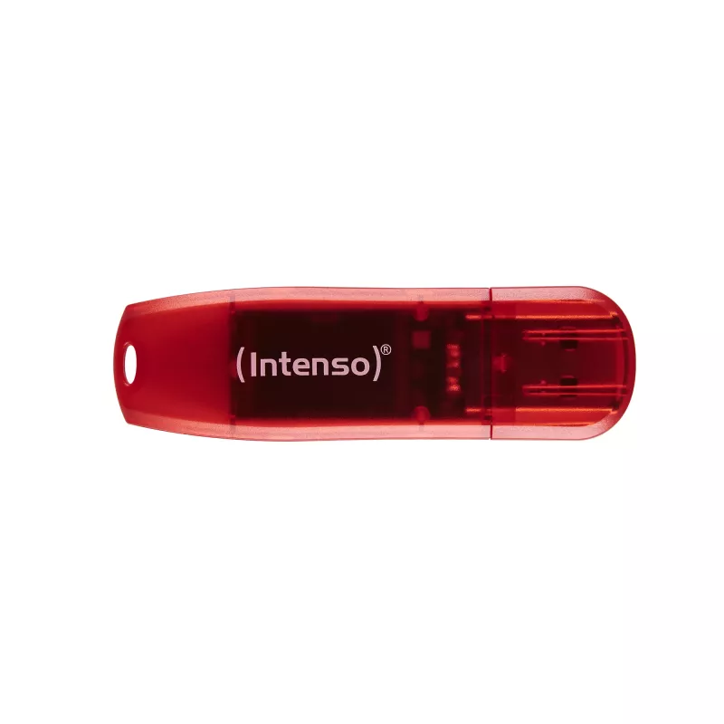 USB-flashdrive Intenso 128 GB USB Type-A 2.0 Rood Transparant